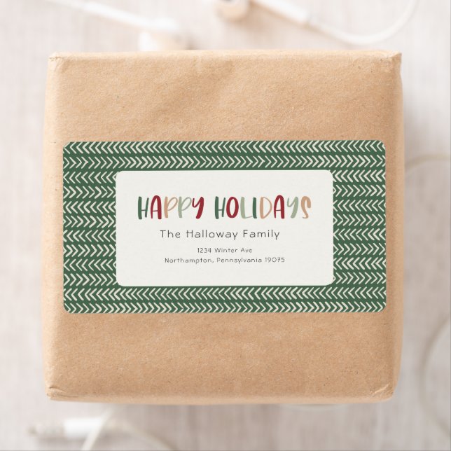 Colourful Green Holiday Return Address Package (Insitu)