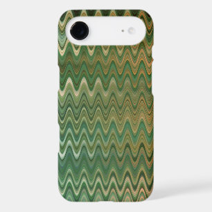 Colourful Green Orange Zigzag Pattern