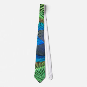 Colourful Green Peacock Tie