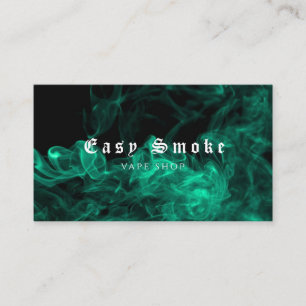 Colourful Green Smoke Vape Shop Business Card