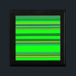 Colourful Green Stripe Customised Designer Pattern Gift Box<br><div class="desc">Colourful Green Stripe Customised Designer Pattern</div>