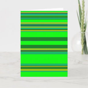 Colourful Green Stripe Customised Designer Pattern Holiday Card