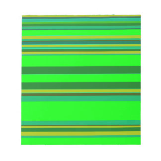 Colourful Green Stripe Customised Designer Pattern Notepad