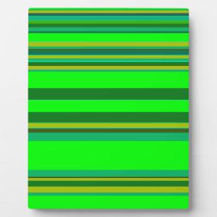 Colourful Green Stripe Customised Designer Pattern Plaque