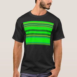 Colourful Green Stripe Customised Designer Pattern T-Shirt