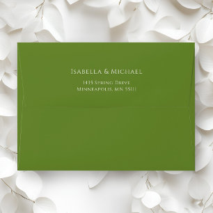 Colourful Green Wedding Envelope