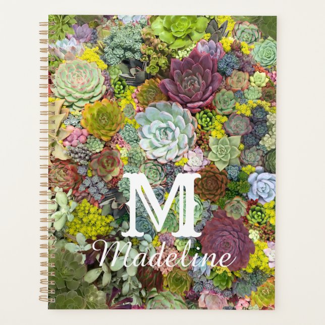 Colourful Greenery Succulents Planner (Front)