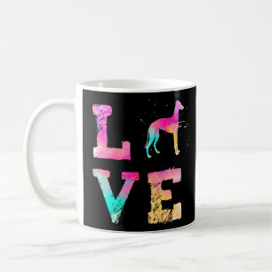 Colourful Greyhound Dog Love R Dad Mum Coffee Mug