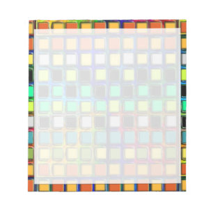 Colourful Grid-Tiled by Shirley Taylor Notepad