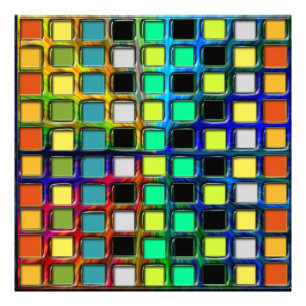 Colourful Grid-Tiled by Shirley Taylor Photo Print