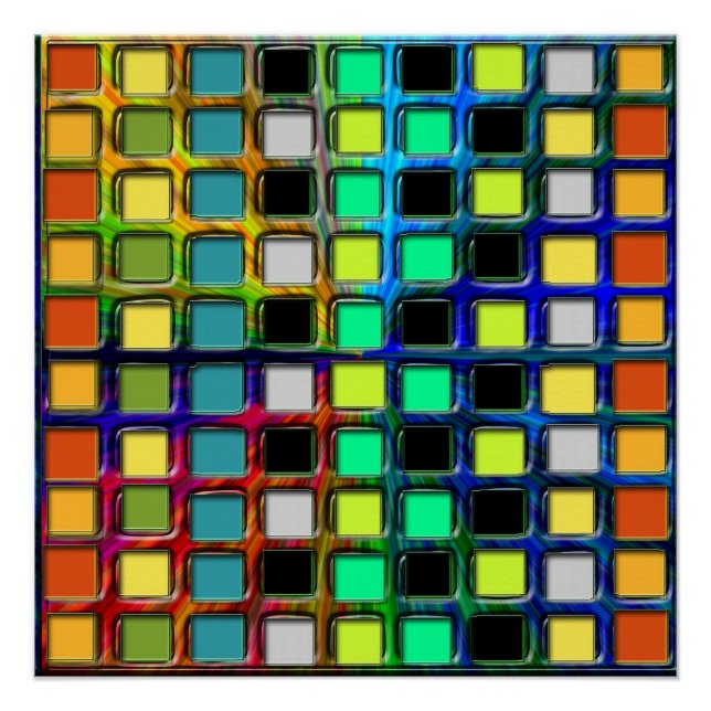 Colourful Grid-Tiled Poster (Front)