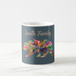 Colourful Grizzly Bear Coffee Mug