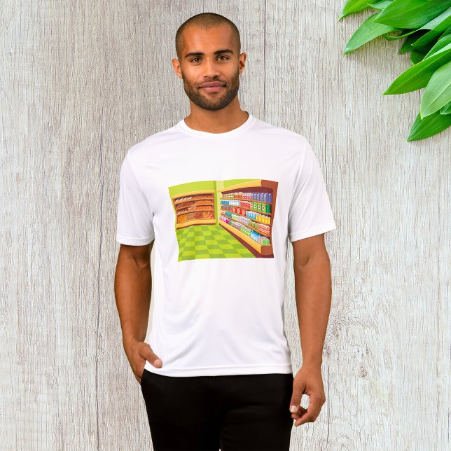 Colourful Grocery Store Aisle and Bakery  T-Shirt (Creator Uploaded)