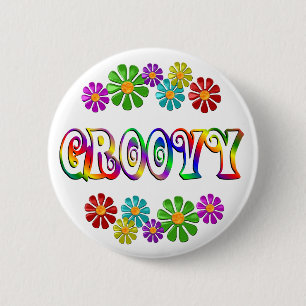 Colourful Groovy 6 Cm Round Badge