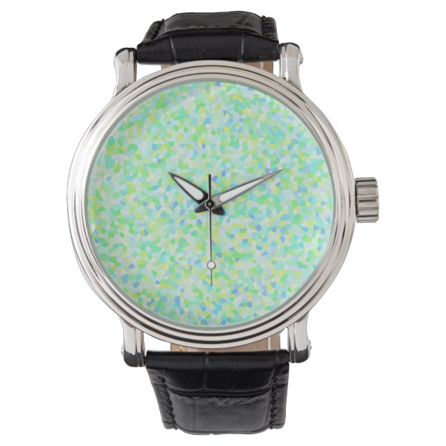 Colourful Groovy Boho Eclectic Sprinkles Mosaic Watch (Front)
