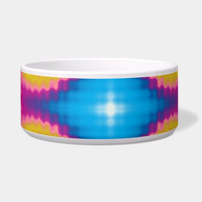 Colourful groovy funky retro tie dye pattern pet (Left)