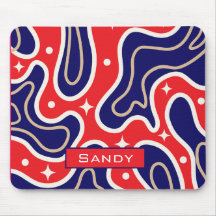 colourful groovy monogram name