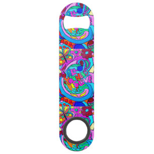 colourful groovy peace and love