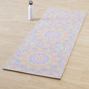 Colourful Groovy Psychedelic Boho Hippie Mandala Yoga Mat