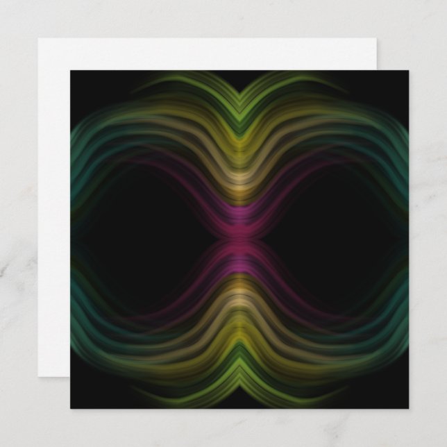 Colourful Groovy Psychedelic Pattern Abstract Art Card (Front/Back)