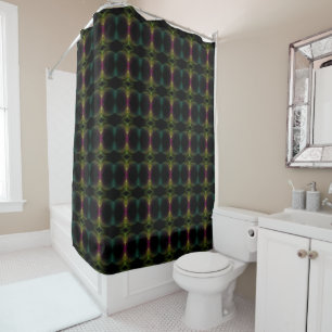 Colourful Groovy Psychedelic Pattern Abstract Art Shower Curtain