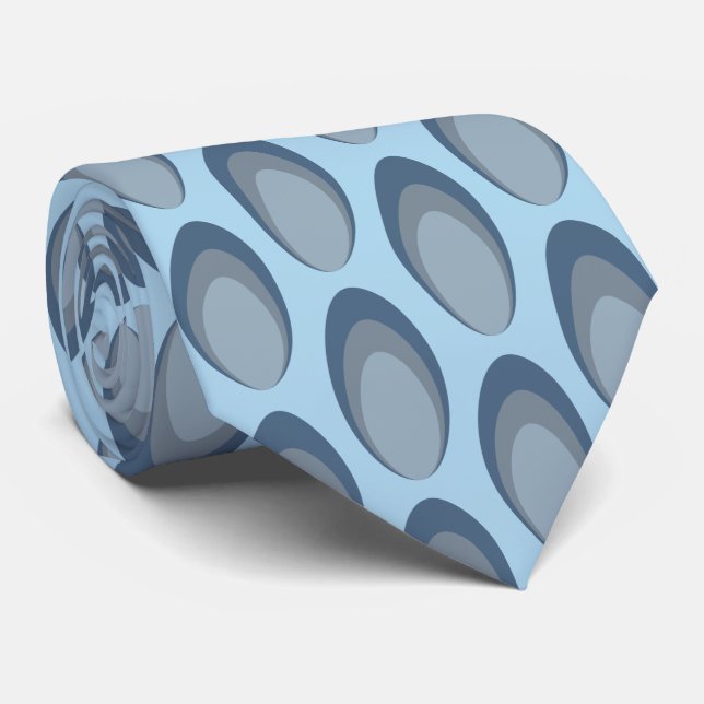 Colourful Groovy Retro 70s Pattern Neck Tie (Rolled)