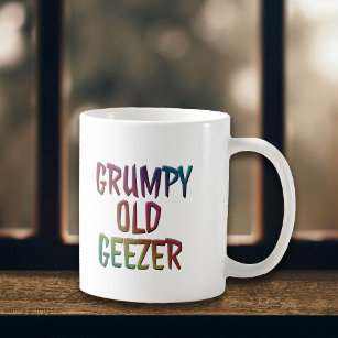 Colourful Grumpy Old Geezer Mug Cup