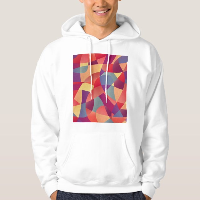 Colourful Grunge: Geometric Triangles Background Hoodie (Front)