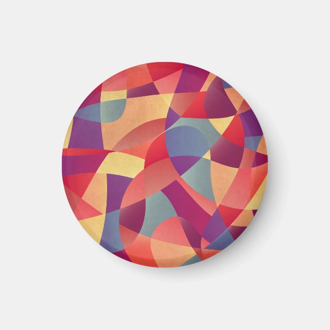 Colourful Grunge: Geometric Triangles Background Magnet (Front)
