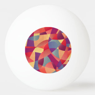 Colourful Grunge: Geometric Triangles Background Ping Pong Ball