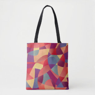 Colourful Grunge: Geometric Triangles Background Tote Bag
