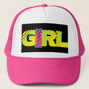colourful grunge GIRL lettering Trucker Hat
