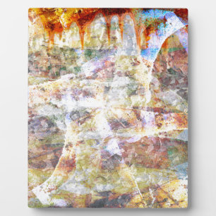 Colourful grunge graffiti plaque