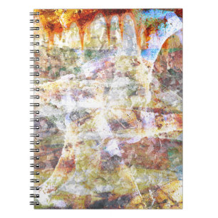 Colourful grunge graffiti spiral notebook