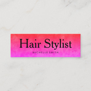 Colourful Grunge Hair Stylist Mini Business Card