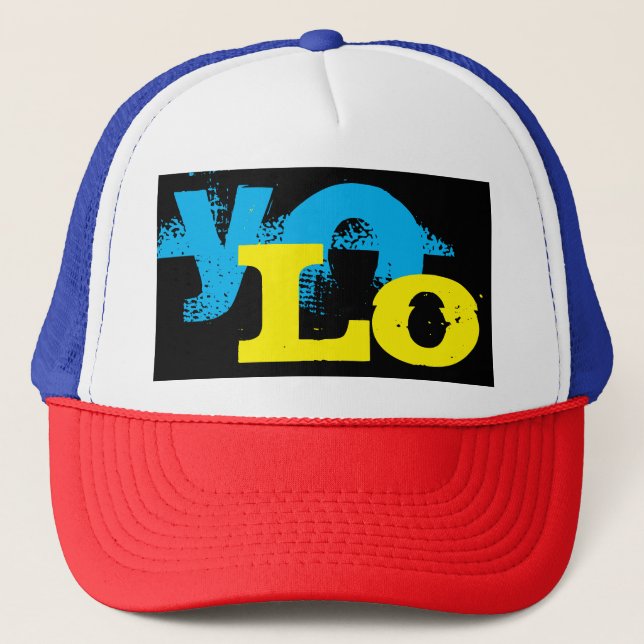 colourful grunge YOLO lettering | Trucker Hat (Front)