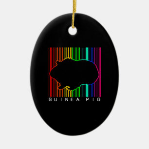 Colourful Guinea Pig   Cute Guinea Lover   Cute Pe Ceramic Tree Decoration