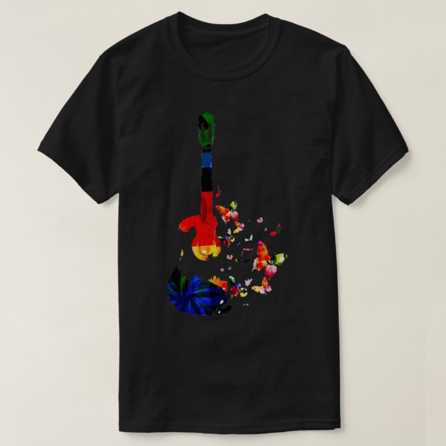 colourful guitar artwork T-Shirt (Design Front)