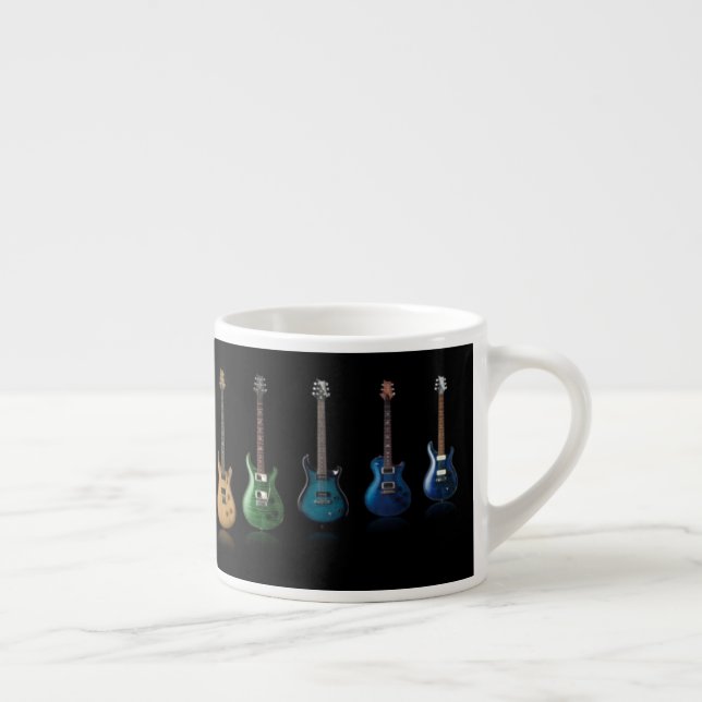 Colourful Guitar Player Music Lover Mug (Right)