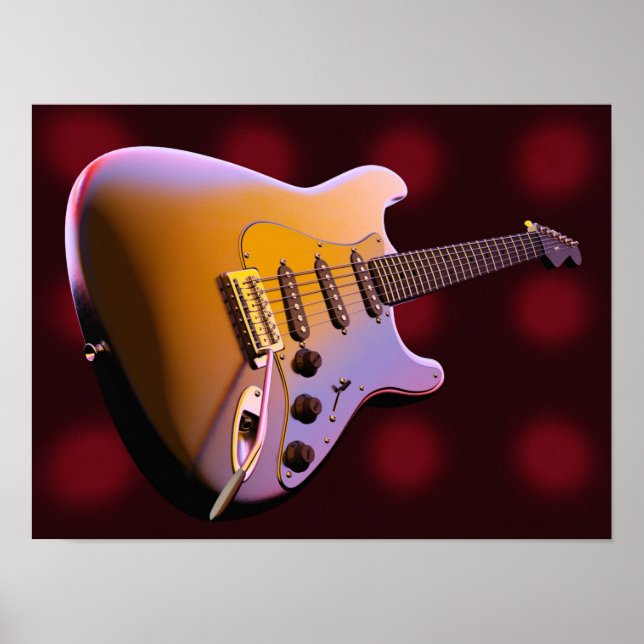 Colourful Guitar Poster (Front)