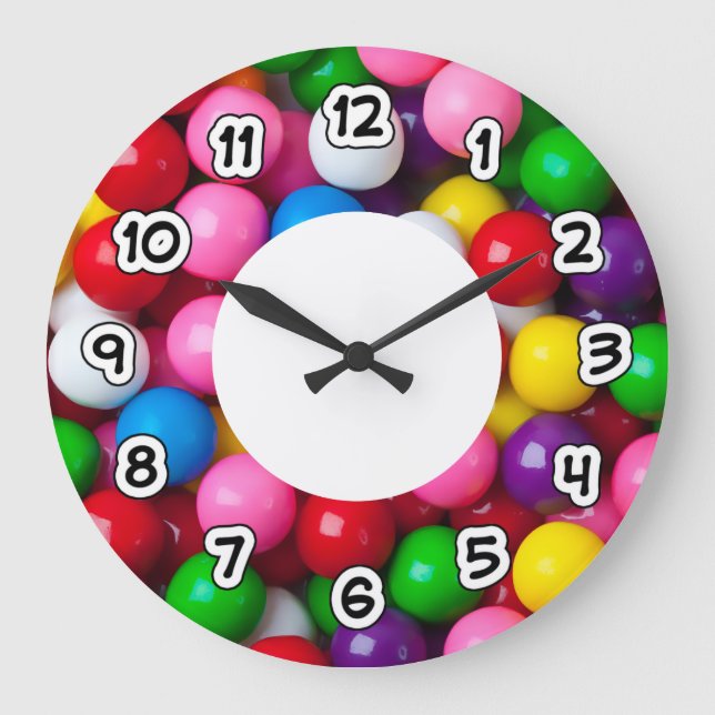 Colourful Gumballs Wall Clock (Front)