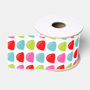 Colourful Gumdrop Pattern – Retro Candy Design Grosgrain Ribbon