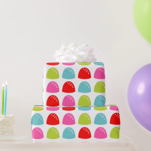 Colourful Gumdrop Pattern – Retro Candy Design Wrapping Paper