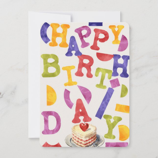 Colourful Gummy Birthday Card  (Front)