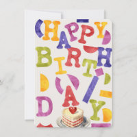 Colourful Gummy Birthday Card