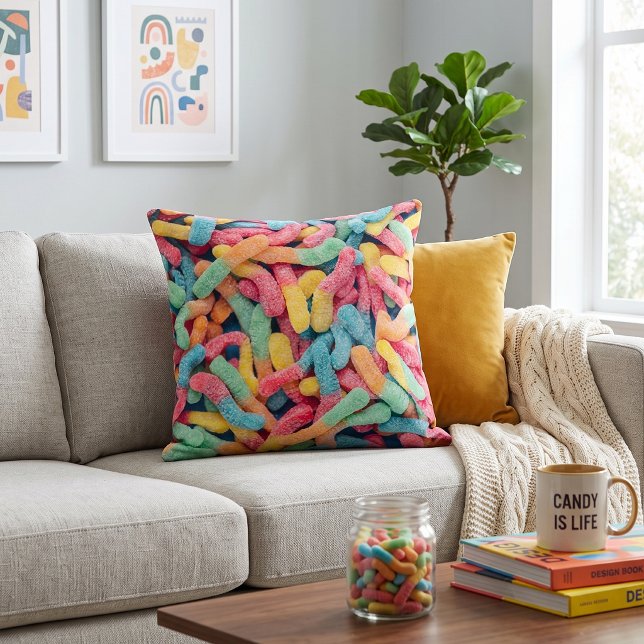 Colourful Gummy Worms Cushion (Creator Uploaded)