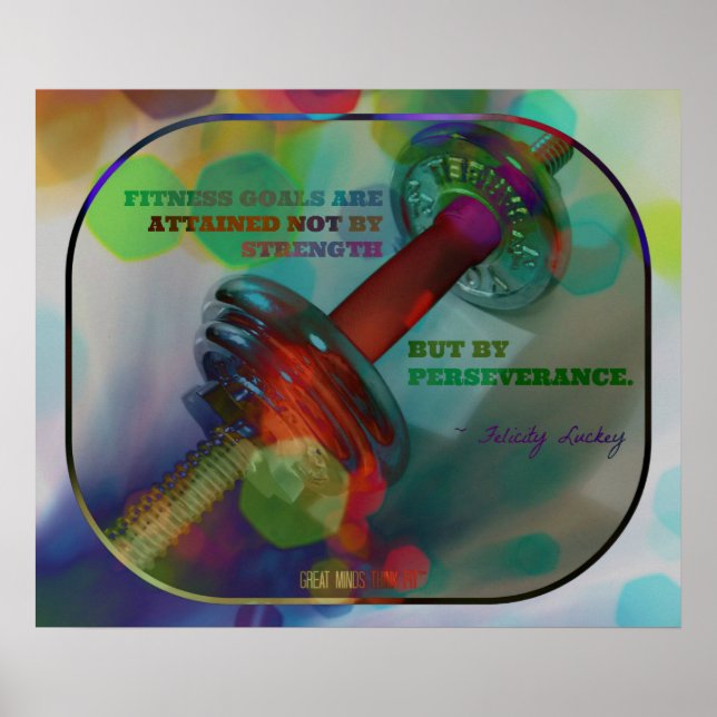 Colourful Gym Poster with Weights 07 (Front)