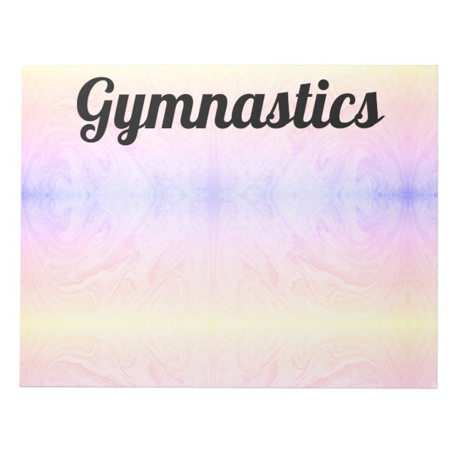 Colourful GYMNASTICS Notepad (Front)