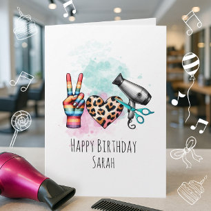 Colourful Hairdresser Birthday Card for Friend