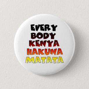 Colourful Hakuna Matata: A Kenyan Celebration 6 Cm Round Badge